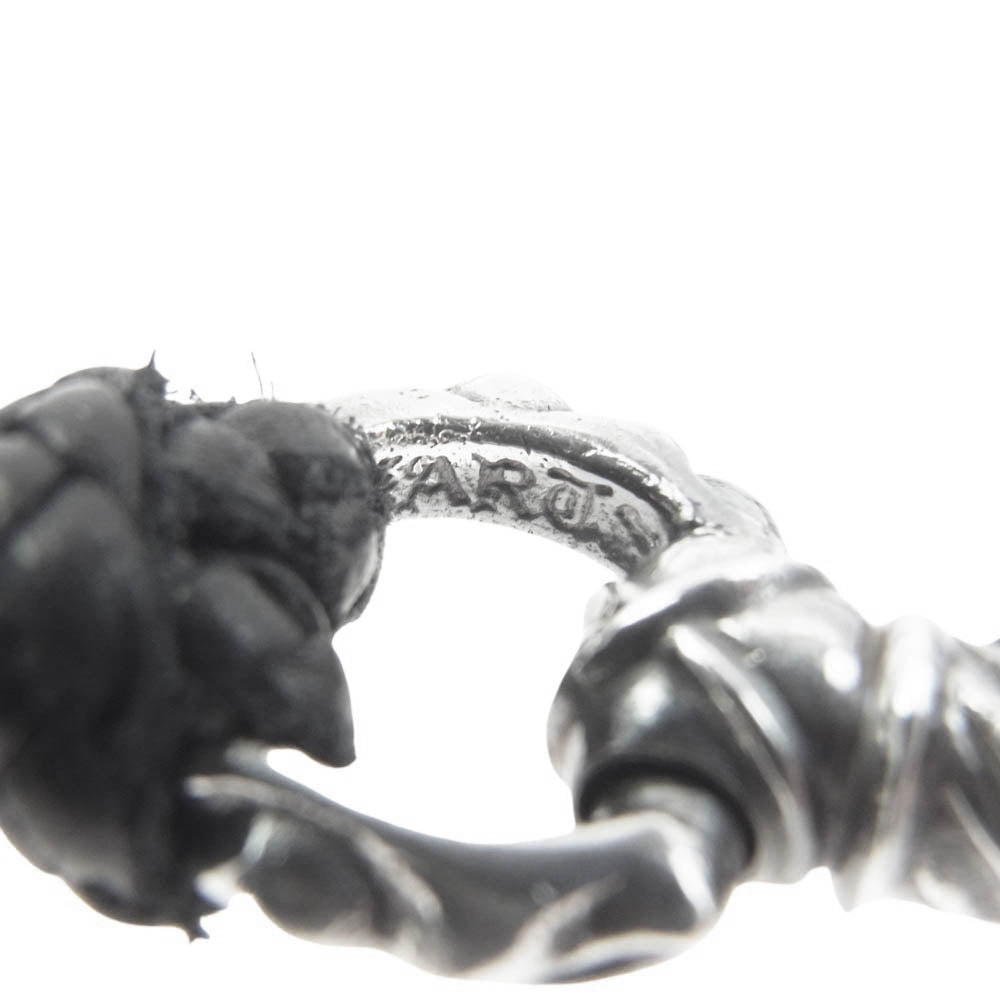 CHROME HEARTS クロムハーツ（原本無） CAMPANA カンパナ ペンダントトップ レザーブレイド ネックレス シルバー系 ブラック系【中古】