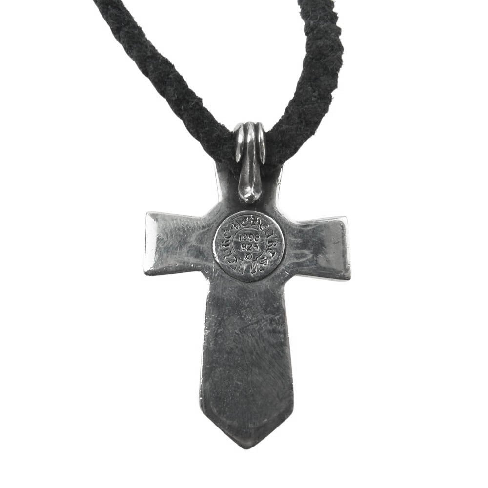 CHROME HEARTS クロムハーツ（原本無） VULCAN CROSS SM BC スモール バルカンクロス ペンダントトップ レザーブレイド ネックレス シルバー系【中古】