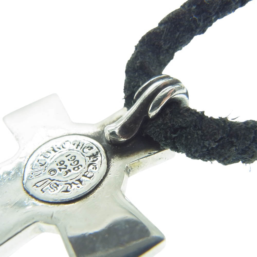 CHROME HEARTS クロムハーツ（原本無） VULCAN CROSS SM BC スモール バルカンクロス ペンダントトップ レザーブレイド ネックレス シルバー系【中古】