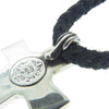 CHROME HEARTS クロムハーツ（原本無） VULCAN CROSS SM BC スモール バルカンクロス ペンダントトップ レザーブレイド ネックレス シルバー系【中古】