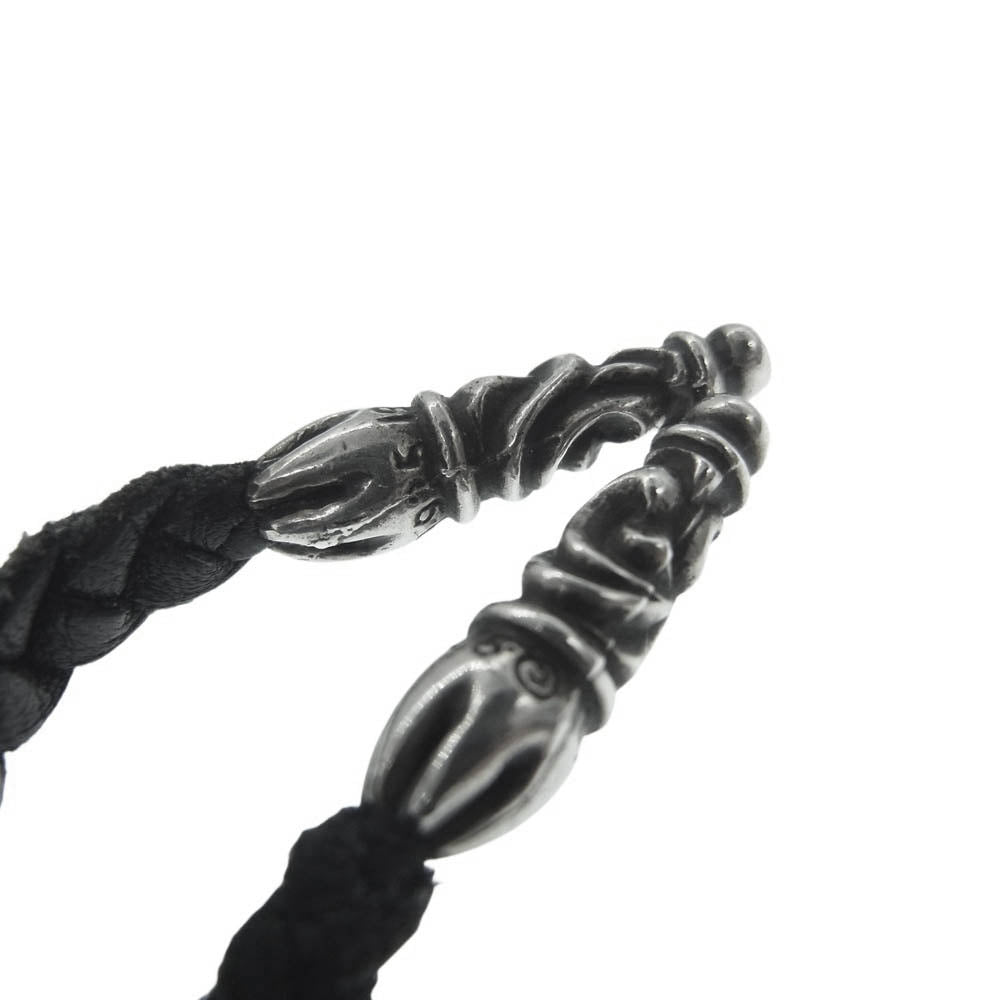 CHROME HEARTS クロムハーツ（原本無） VULCAN CROSS SM BC スモール バルカンクロス ペンダントトップ レザーブレイド ネックレス シルバー系【中古】