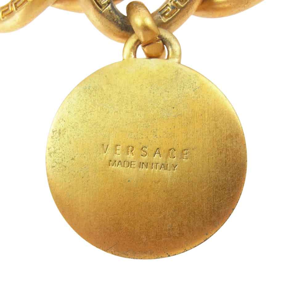 VERSACE ヴェルサーチ メデューサ ロゴ チェーン ブレスレット ゴールド系【中古】