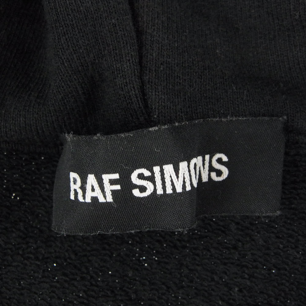 RAF SIMONS ラフシモンズ 15AW 152-182 robot hand hoodie バックプリント RSパッチ付き ジップアップ スウェット パーカー ブラック系 M【中古】