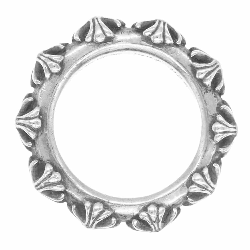 CHROME HEARTS クロムハーツ（原本無） CROSS BAND クロスバンド リング シルバー系 24号【中古】