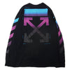 OFF-WHITE オフホワイト 18AW OMAB001F18185 DIAG GRADIENT L/S TEE ダイアググラディエント ロングスリーブ Tシャツ 長袖 カットソー グラデーション アロープリント ブラック系 L【中古】