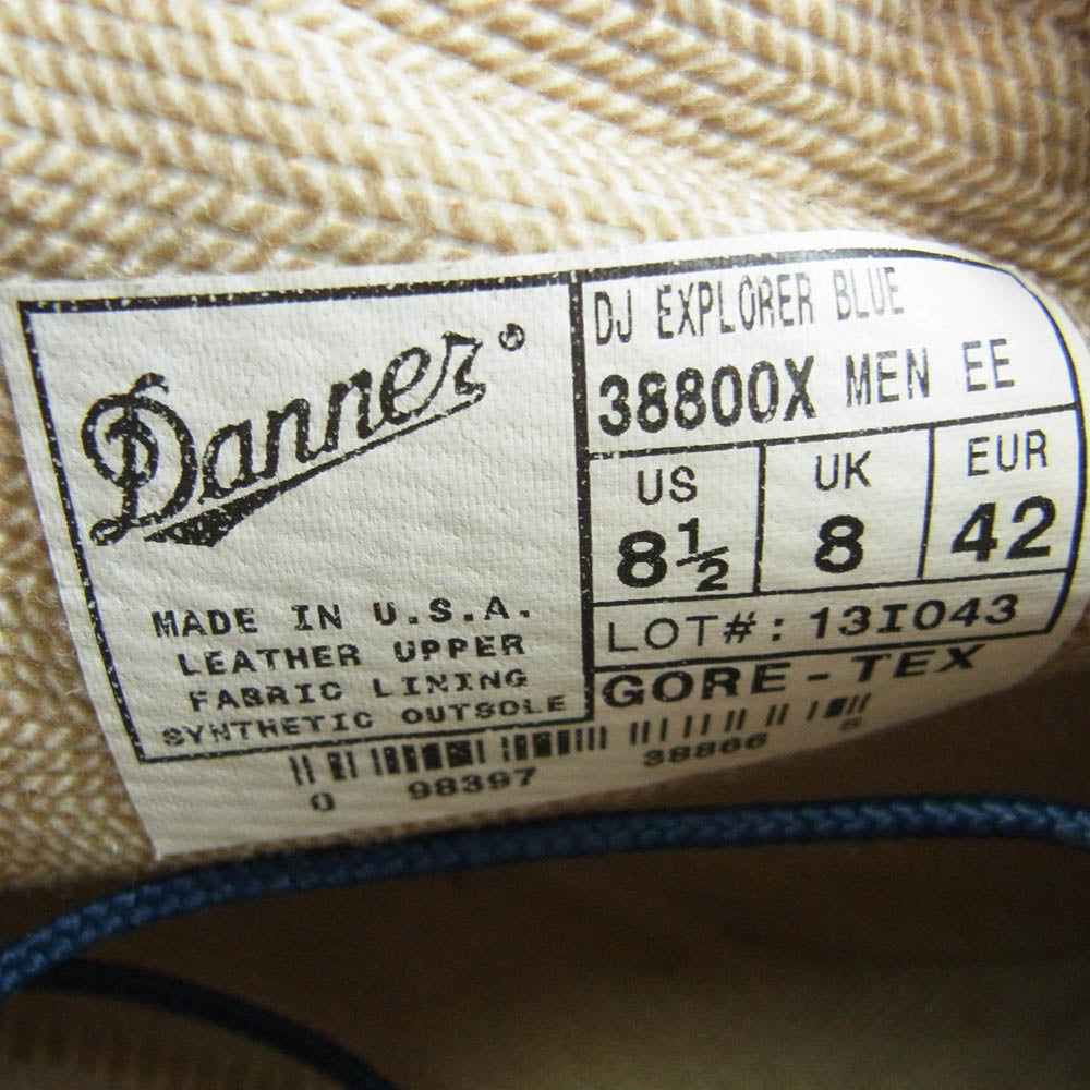 Danner ダナー 38800X DJ EXPLORER エクスプローラー GORE-TEX ゴアテックス ブラウン ブルースエード ブラウン系 ブルー系 US8.5【中古】