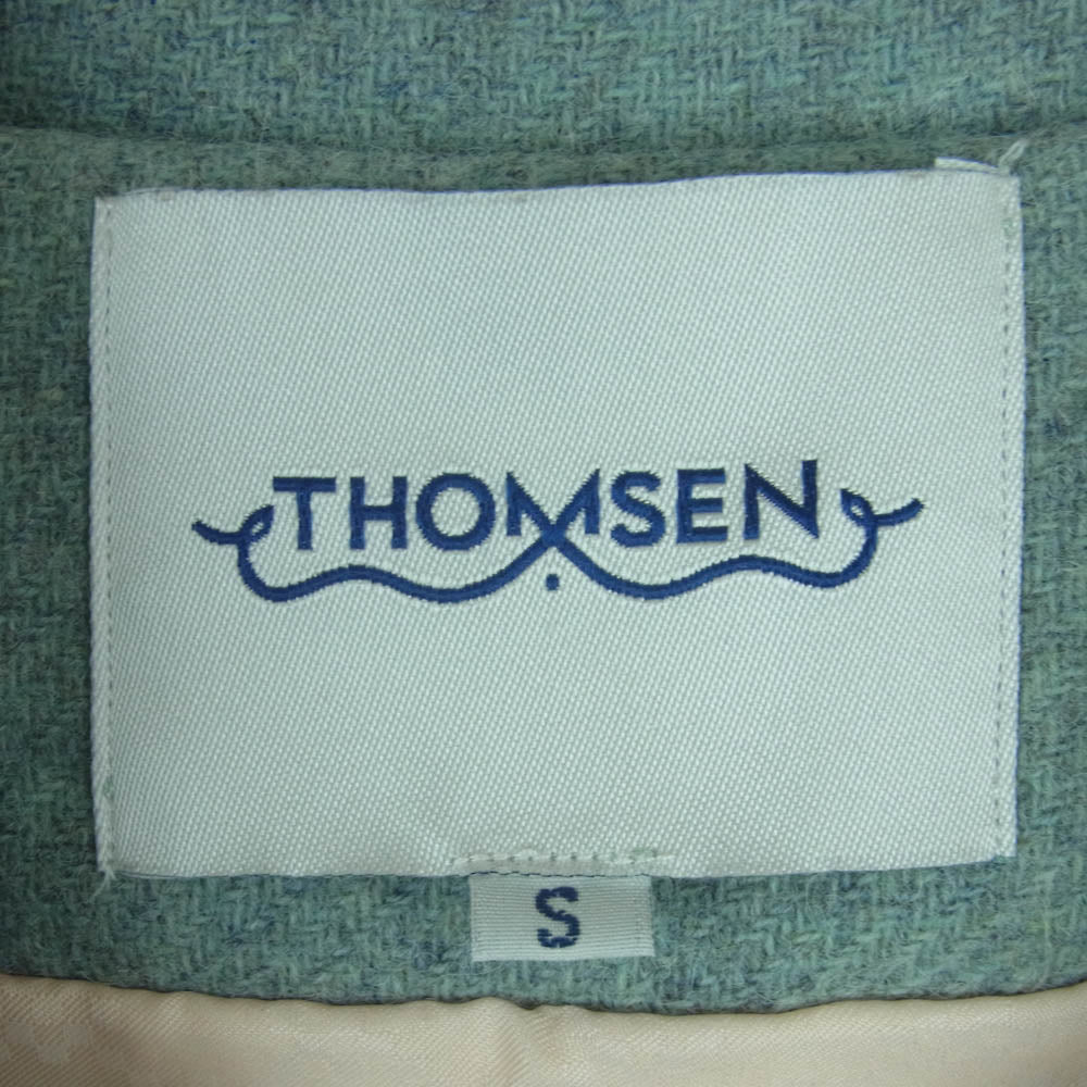 THOMSEN TM 014 ウール ショート コート ポルトガル製 グレイッシュライトブルー系 S【中古】
