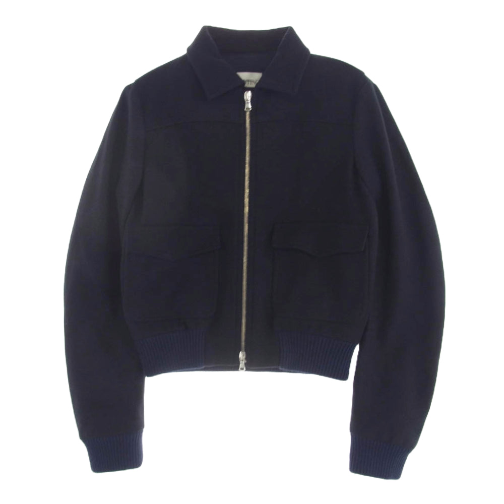 VALENTINO ヴァレンティノ HR0463A5-V12374R RED ジップアップ ウール ジャケット ネイビー系 38【中古】