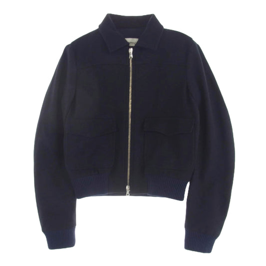 VALENTINO ヴァレンティノ HR0463A5-V12374R RED ジップアップ ウール ジャケット ネイビー系 38【中古】