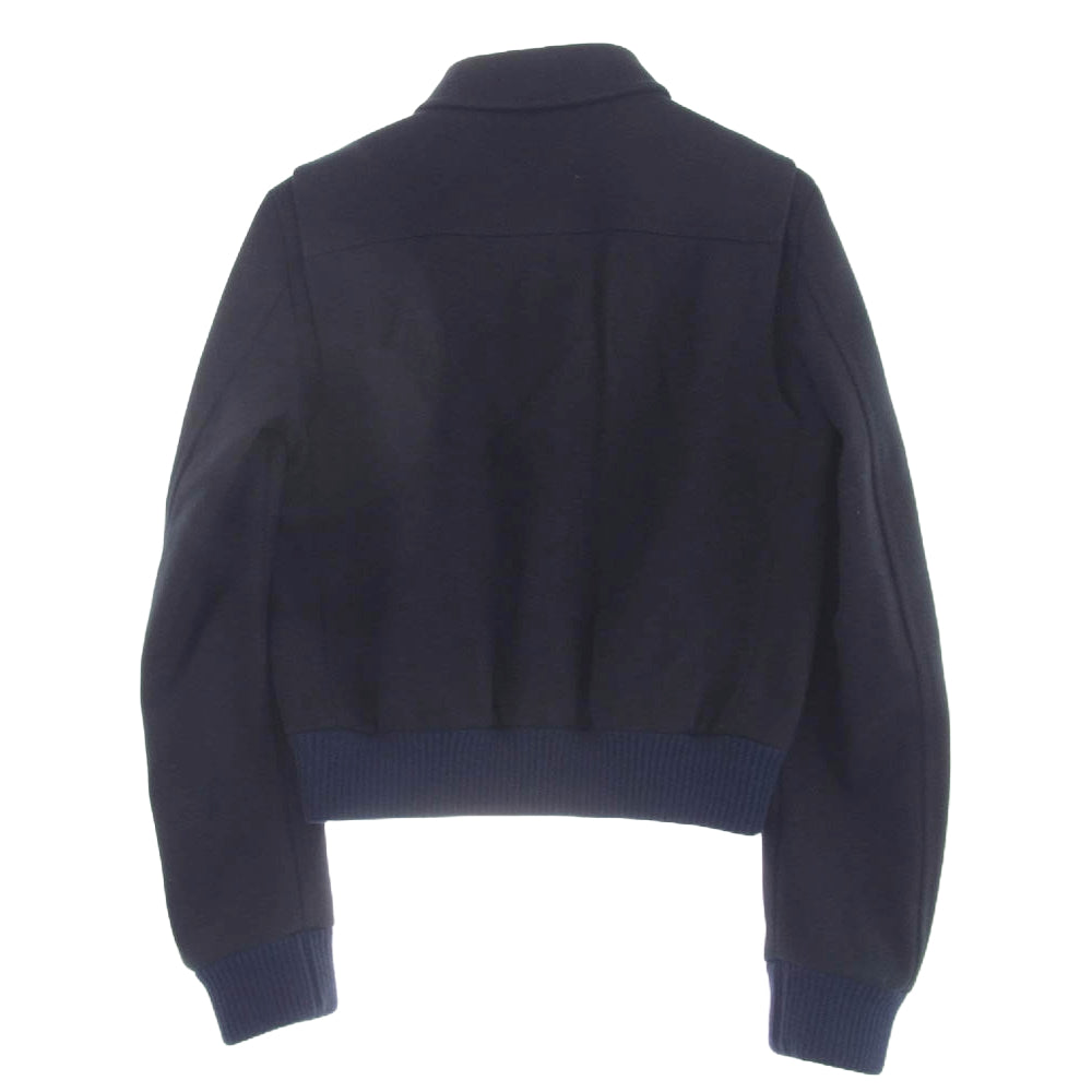 VALENTINO ヴァレンティノ HR0463A5-V12374R RED ジップアップ ウール ジャケット ネイビー系 38【中古】