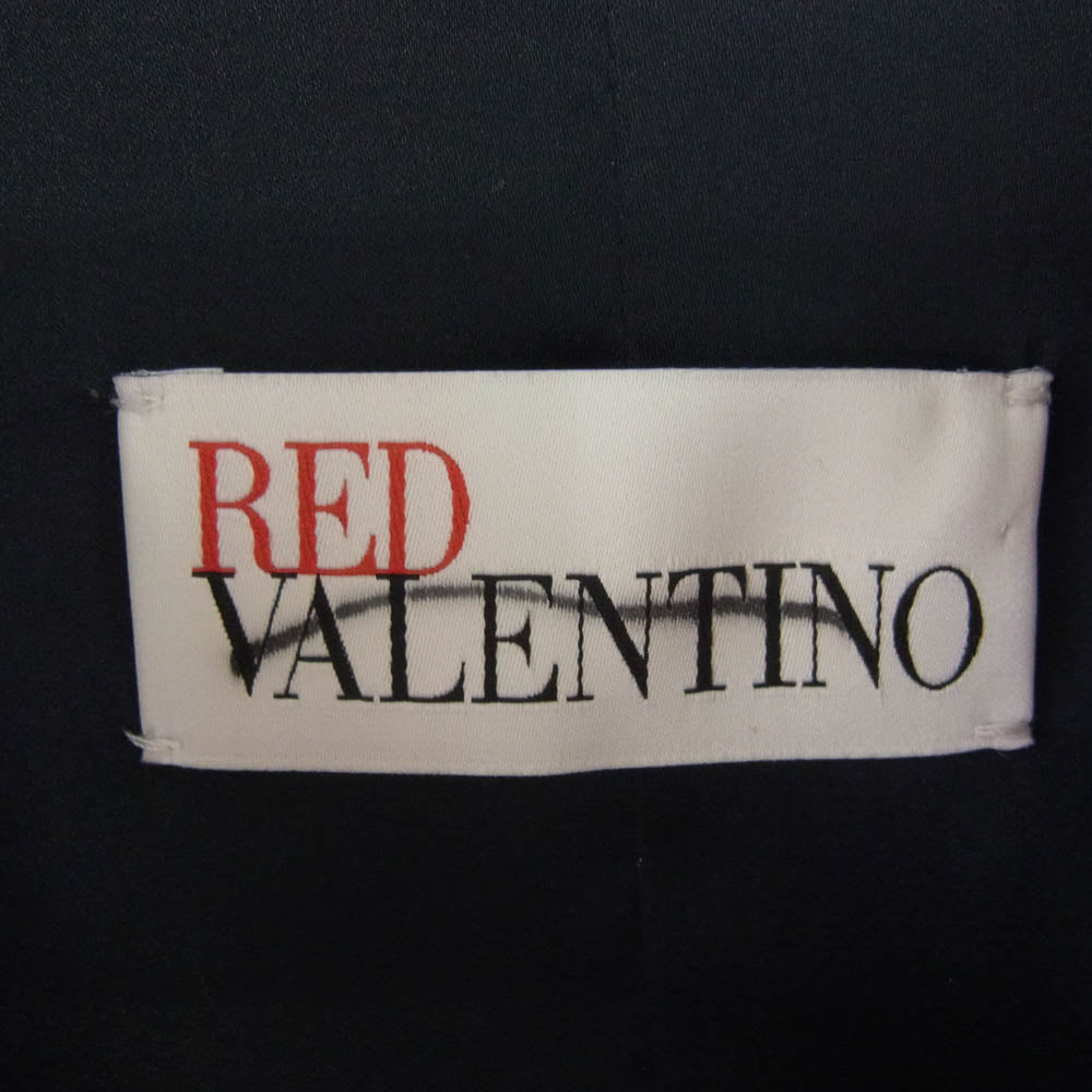 VALENTINO ヴァレンティノ HR0463A5-V12374R RED ジップアップ ウール ジャケット ネイビー系 38【中古】