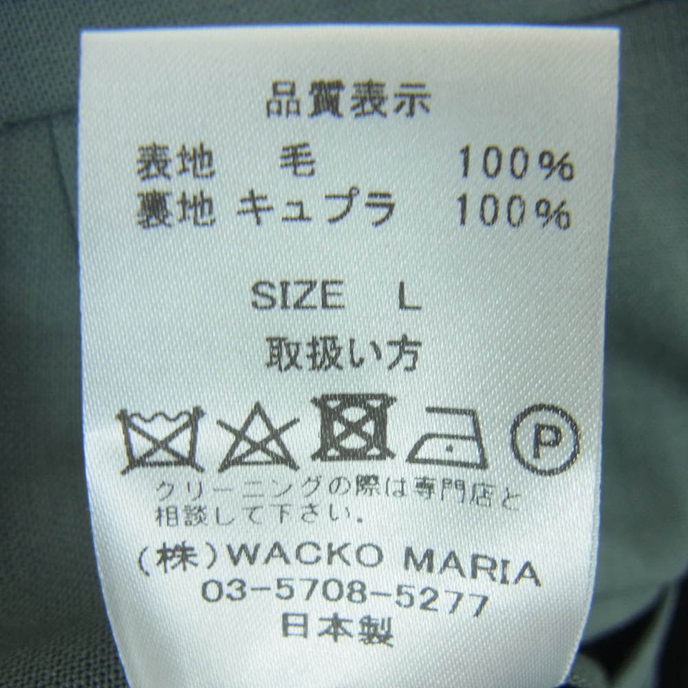 WACKO MARIA ワコマリア DORMEUIL PLEATED TROUSER トラウザー スラックス パンツ グレー系 L【美品】【中古】