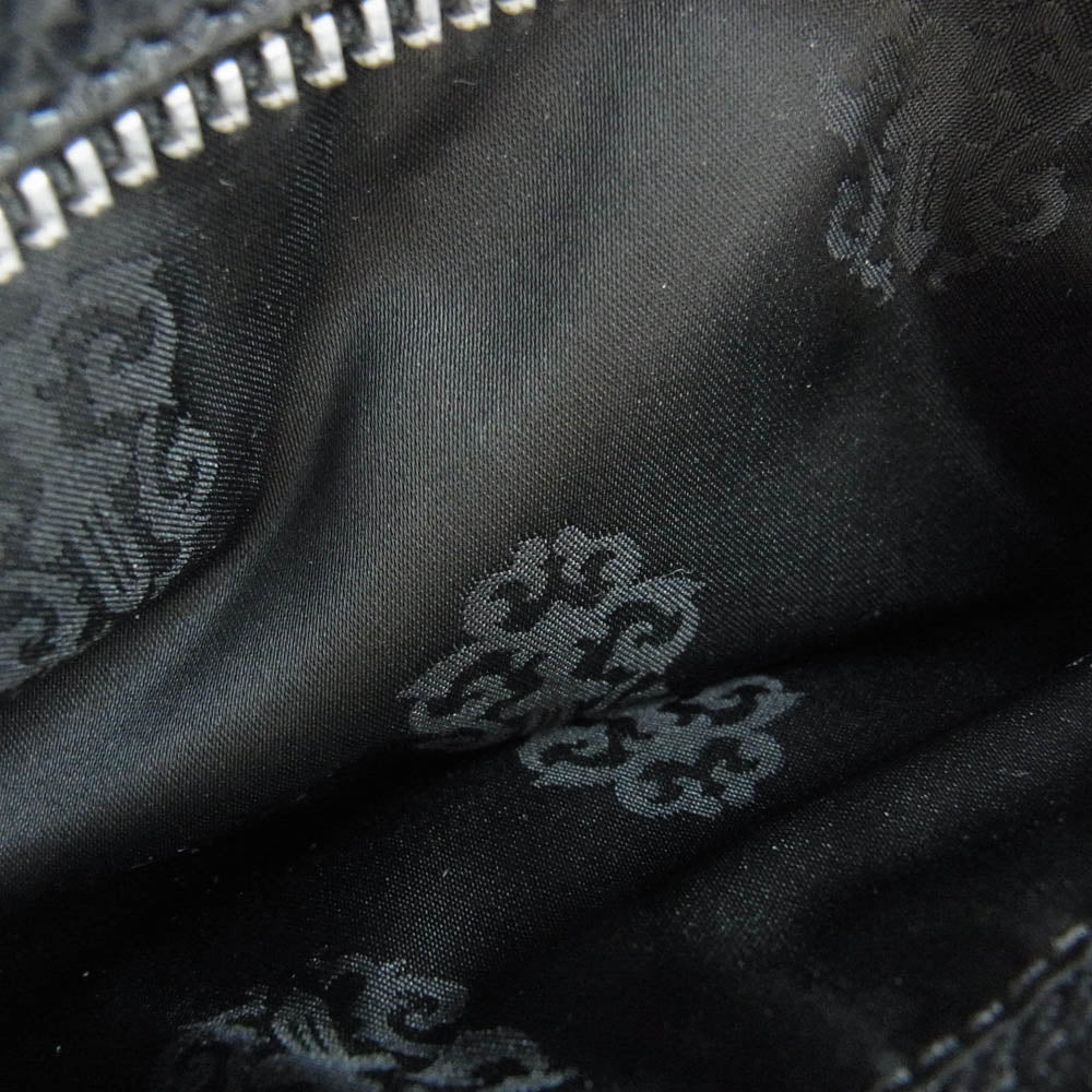 CHROME HEARTS クロムハーツ（原本有） WAVE CROSS BTN ウェーブ ウォレット クロスボタン 長財布 ブラック系【中古】