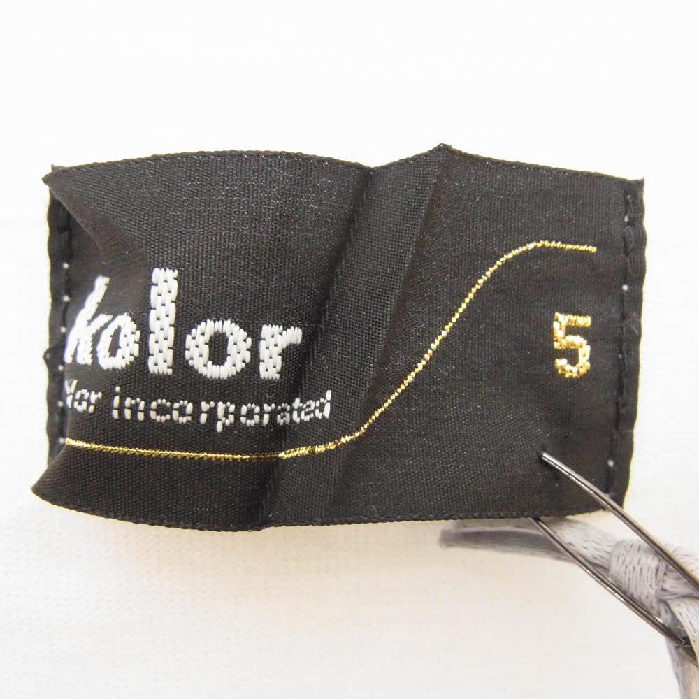 kolor カラー 25SCM-T07204-A スタッズ オーバーサイズ 半袖 Tシャツ ホワイト系 5【中古】