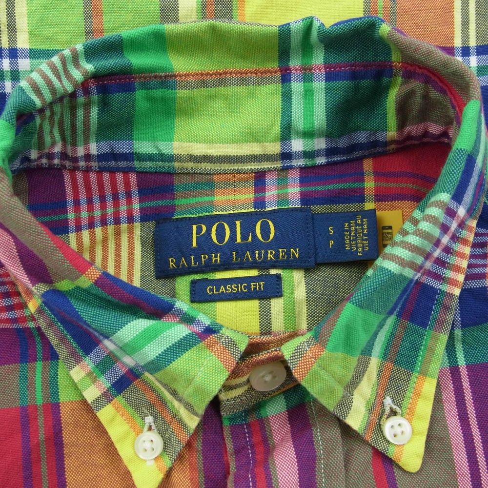 POLO RALPH LAUREN ポロ・ラルフローレン CLASSIC FIT クラシックフィット チェック BD シャツ マルチカラー系 S【中古】