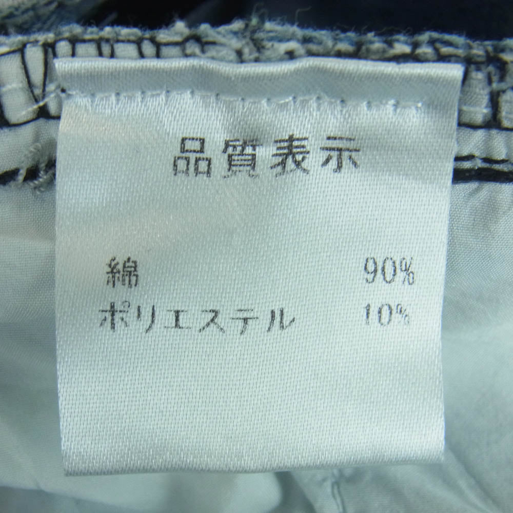 アリュール 切替 ダメージ加工 デニム パンツ ジーンズ インディゴブルー系 ブラック系 L【中古】