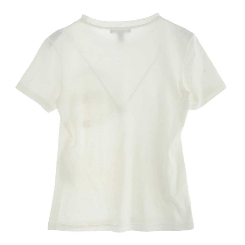 LOUIS VUITTON ルイ・ヴィトン RW201W TWD FGTS15 胸 ゴールド ロゴ プリント 半袖 Tシャツ ホワイト系 XS【中古】