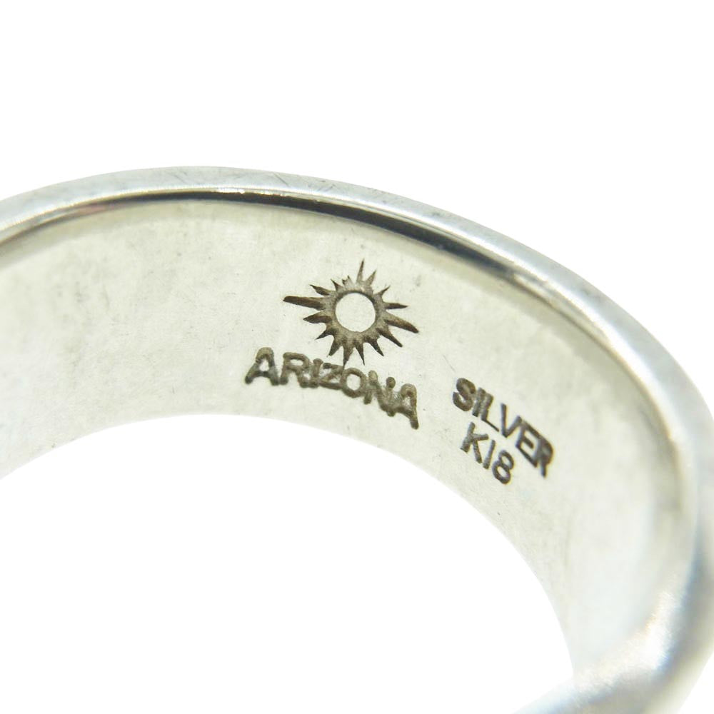 ARIZONA FREEDOM アリゾナフリーダム R-12b K18 太陽神 唐草 リング シルバー系 19号【中古】