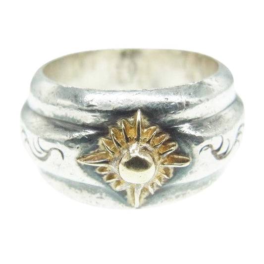 ARIZONA FREEDOM アリゾナフリーダム K18 太陽神 唐草 リング 店舗限定 シルバー系 12号【中古】