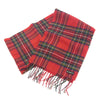 Lewis Leathers ルイスレザー スコットランド製 タータンチェック ラムウール マフラー レッド系【中古】