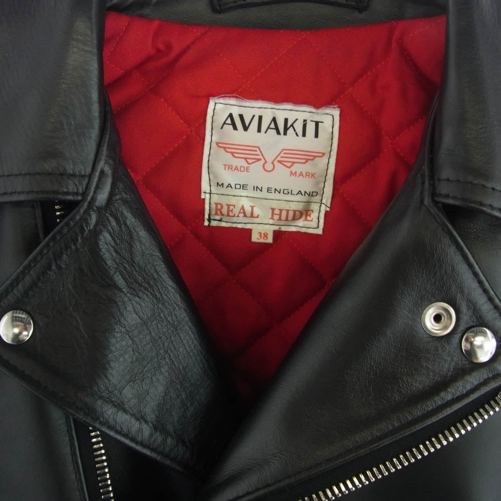 Lewis Leathers ルイスレザー 441T CYCLONE TIGHT FIT サイクロン タイトフィット レザー ダブルライダース ジャケット ブラック系 38【中古】