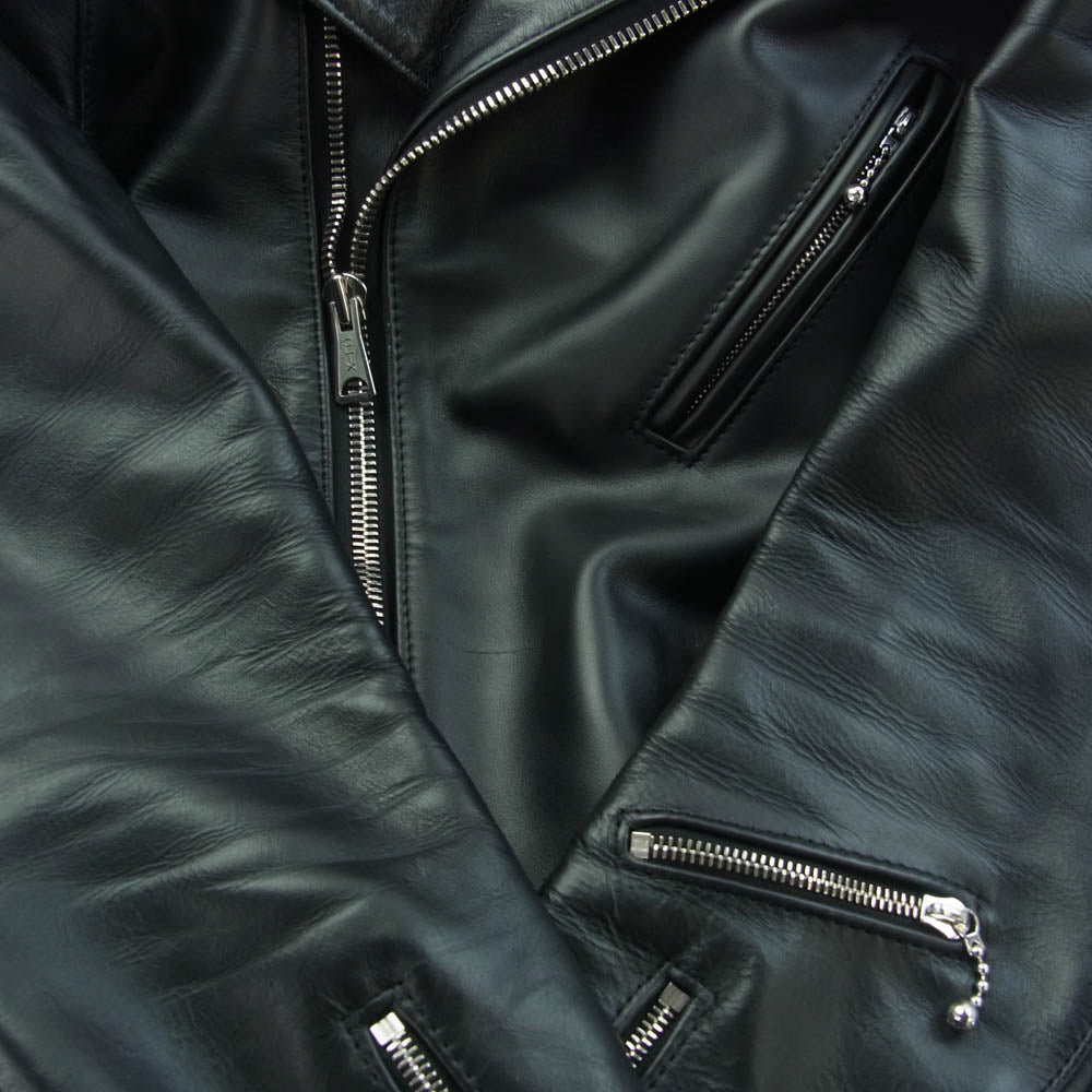 Lewis Leathers ルイスレザー 441T CYCLONE TIGHT FIT サイクロン タイトフィット レザー ダブルライダース ジャケット ブラック系 38【中古】