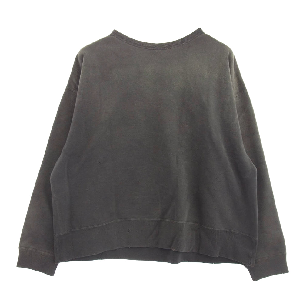 SAINT MICHAEL セントマイケル 24AW SM-YS1-0000-031 CREW SWT BONE SAINT ボーン ロゴ クルーネック スウェット グレー系 ダークグレー系 XL【中古】