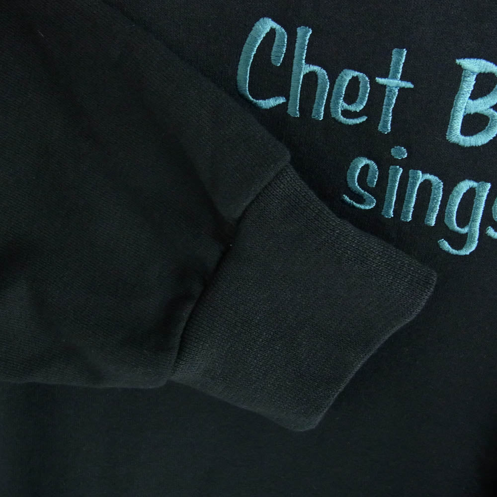 WACKO MARIA ワコマリア CHET BAKER CREW NECK SWEAT SHIRT チェット ベイカー クルーネック スウェット ブラック系 XL【極上美品】【中古】
