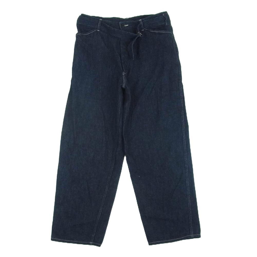 COMOLI コモリ 24AW A03-03001 デニム ベルテッド パンツ コットン 日本製 インディゴブルー系 3【中古】