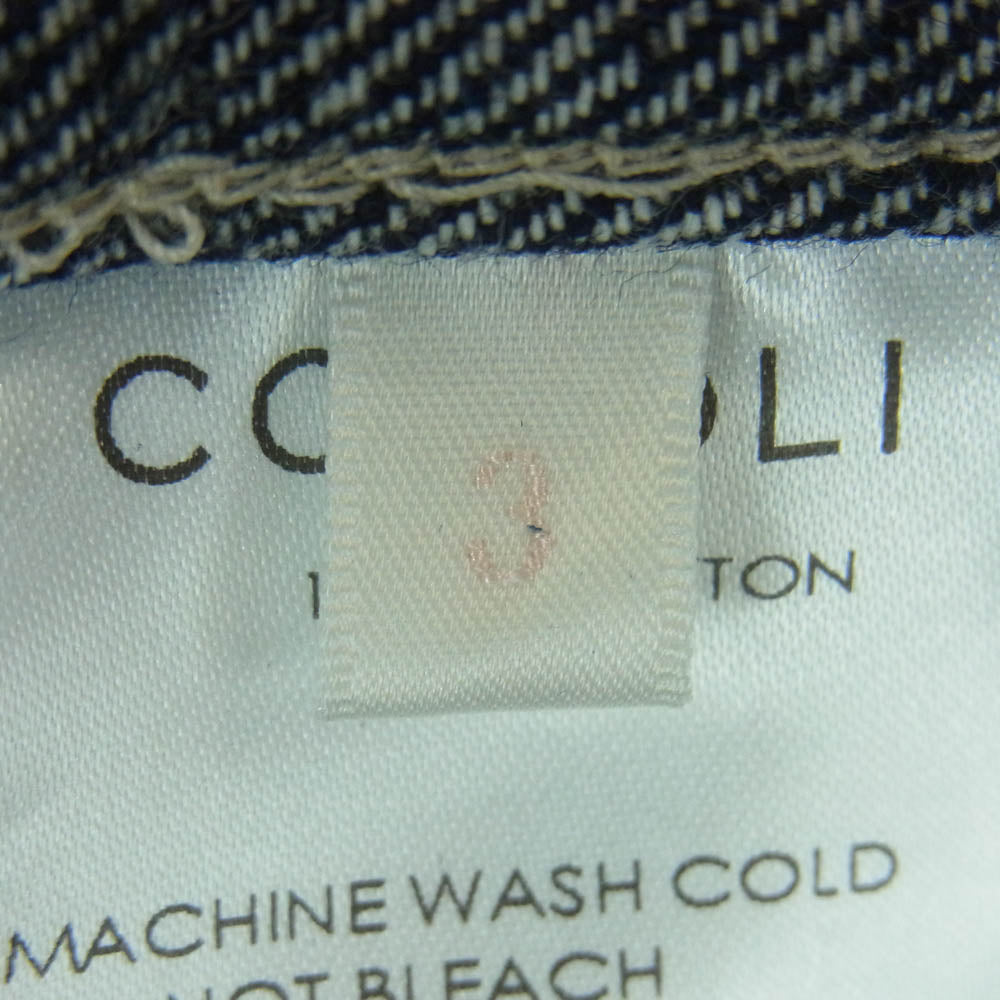 COMOLI コモリ 24AW A03-03001 デニム ベルテッド パンツ コットン 日本製 インディゴブルー系 3【中古】