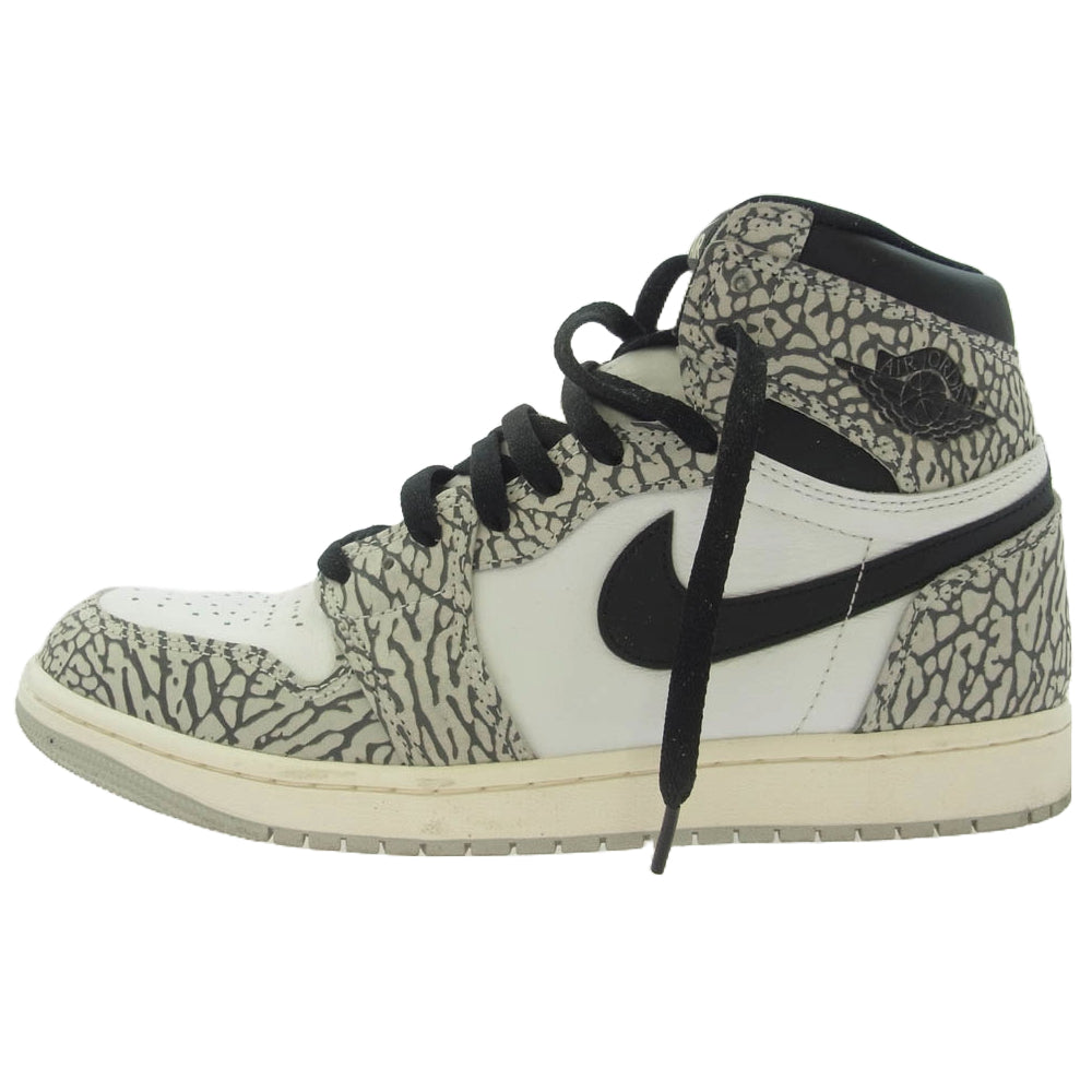NIKE ナイキ DZ5485-052 Air Jordan 1 High OG White Cement/Safari エアジョーダン1 ハイ OG ホワイトセメント/サファリ スニーカー マルチカラー系 27.5cm【中古】