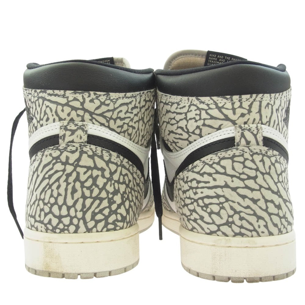NIKE ナイキ DZ5485-052 Air Jordan 1 High OG White Cement/Safari エアジョーダン1 ハイ OG ホワイトセメント/サファリ スニーカー マルチカラー系 27.5cm【中古】