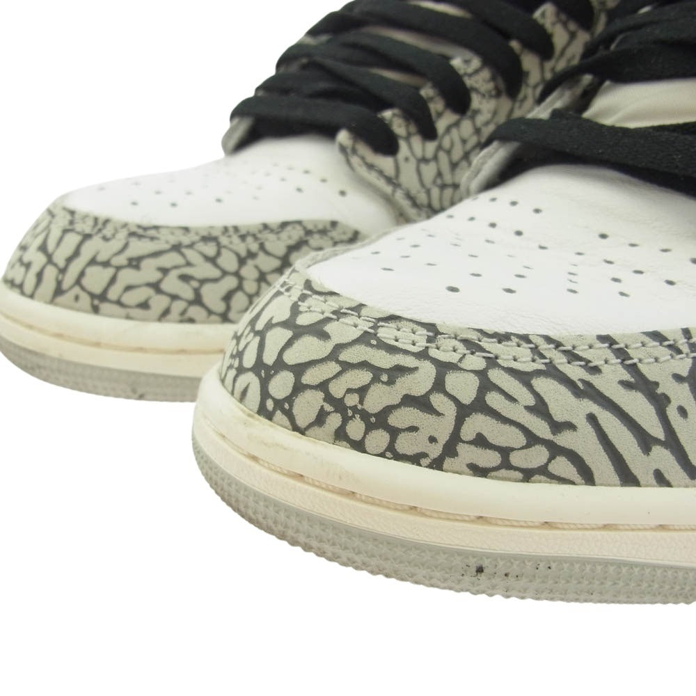 NIKE ナイキ DZ5485-052 Air Jordan 1 High OG White Cement/Safari エアジョーダン1 ハイ OG ホワイトセメント/サファリ スニーカー マルチカラー系 27.5cm【中古】