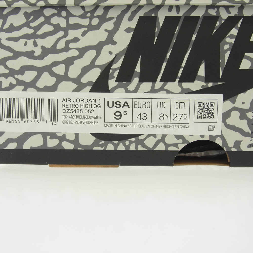 NIKE ナイキ DZ5485-052 Air Jordan 1 High OG White Cement/Safari エアジョーダン1 ハイ OG ホワイトセメント/サファリ スニーカー マルチカラー系 27.5cm【中古】