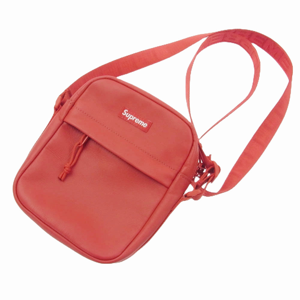 Supreme シュプリーム 23AW Leather Shoulder Bag レザー ショルダー バッグ レッド系【中古】