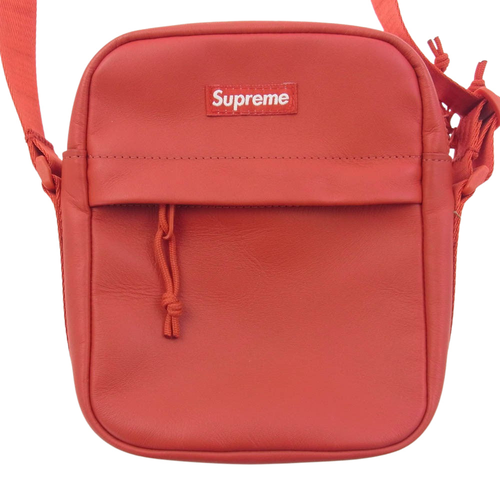 Supreme シュプリーム 23AW Leather Shoulder Bag レザー ショルダー バッグ レッド系【中古】