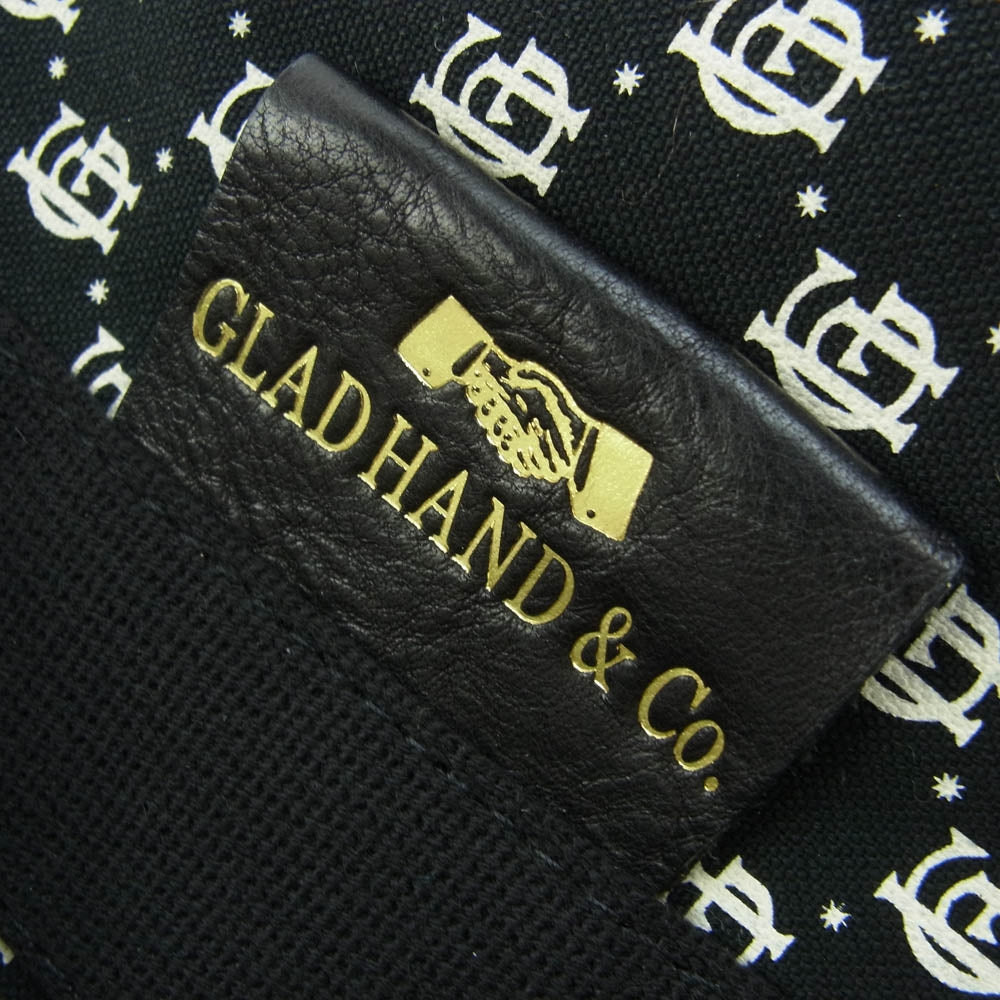GLADHAND & Co. グラッドハンド × SPEAKEASY スピークイージー 総柄 ボストン バッグ ブラック系【極上美品】【中古】