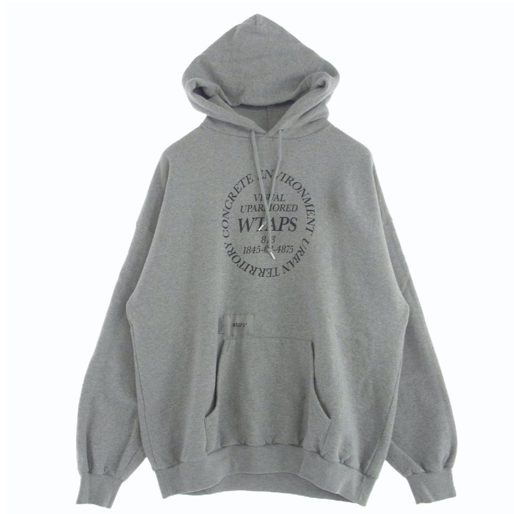 WTAPS ダブルタップス INGREDIENTS HOODY COTTON フーディ スウェット シャツ グレー系 SIZE X04【中古】