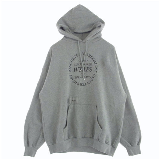 WTAPS ダブルタップス INGREDIENTS HOODY COTTON フーディ スウェット シャツ グレー系 SIZE X04【中古】