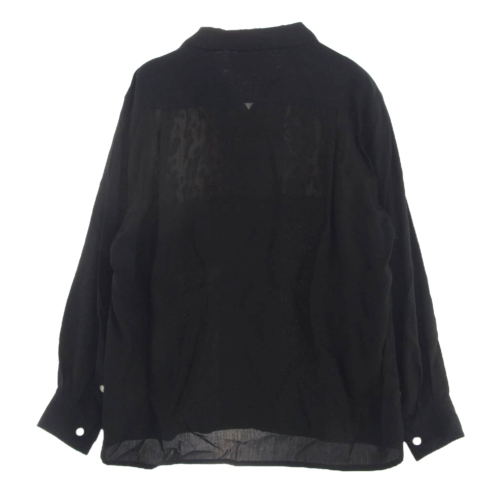WACKO MARIA ワコマリア 22AW TWO-TONE 50's SHIRT ツートーン レオパード オープンカラー シャツ 長袖 マルチカラー系 M【中古】