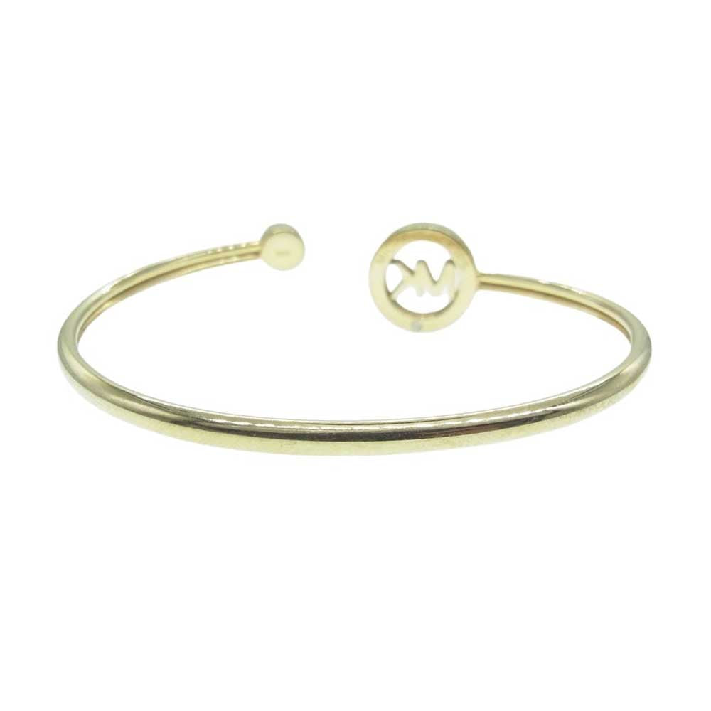 Michael Kors マイケルコース ロゴ ラインストーン バングル ブレスレット ゴールド系【中古】