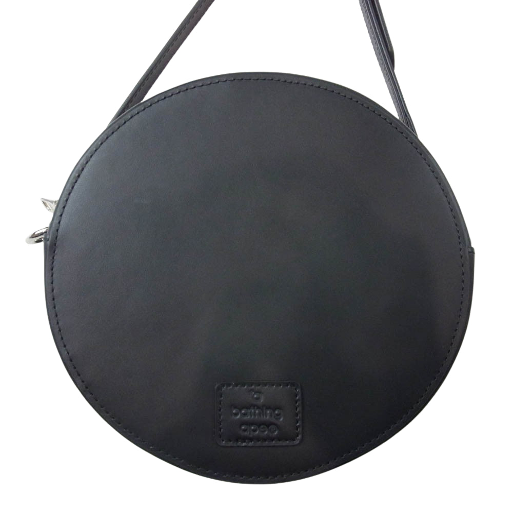 A BATHING APE アベイシングエイプ BABY MILO CRYSTAL STONE SHOULDER BAG クリスタル ラインストーン ショルダー バッグ ブラック系【中古】