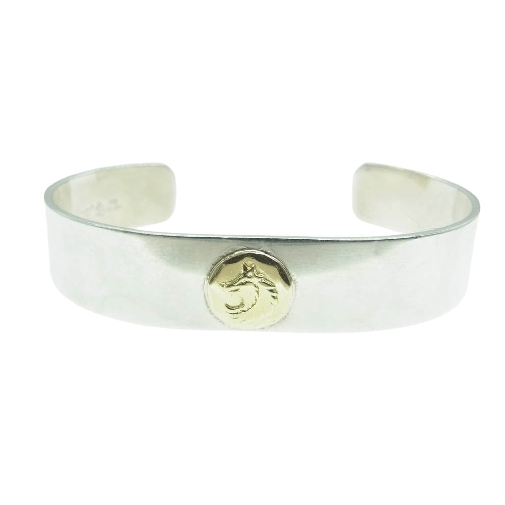 TADY&KING タディアンドキング K18 GPウルフ メタル 平打ち バングル シルバー シルバー系【中古】