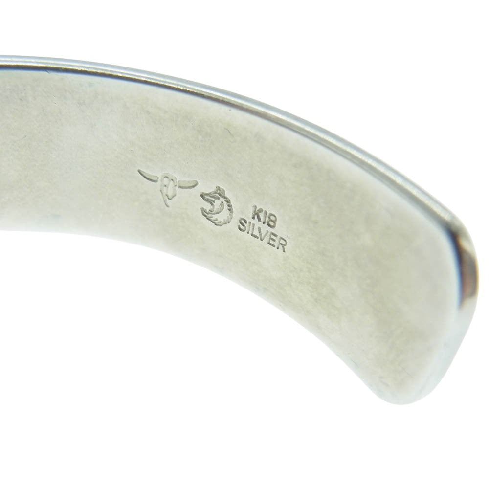 TADY&KING タディアンドキング K18 GPウルフ メタル 平打ち バングル シルバー シルバー系【中古】