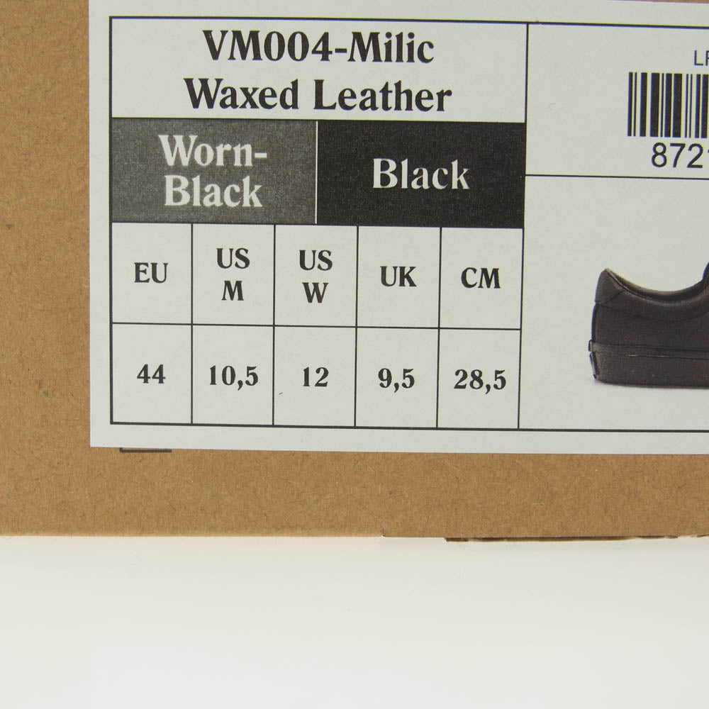ラストリゾートエービー VM004-Milic Waxed Leather クリスミリック ワックスレザー ローカット スニーカー ブラック系 28.5cm【新古品】【未使用】【中古】