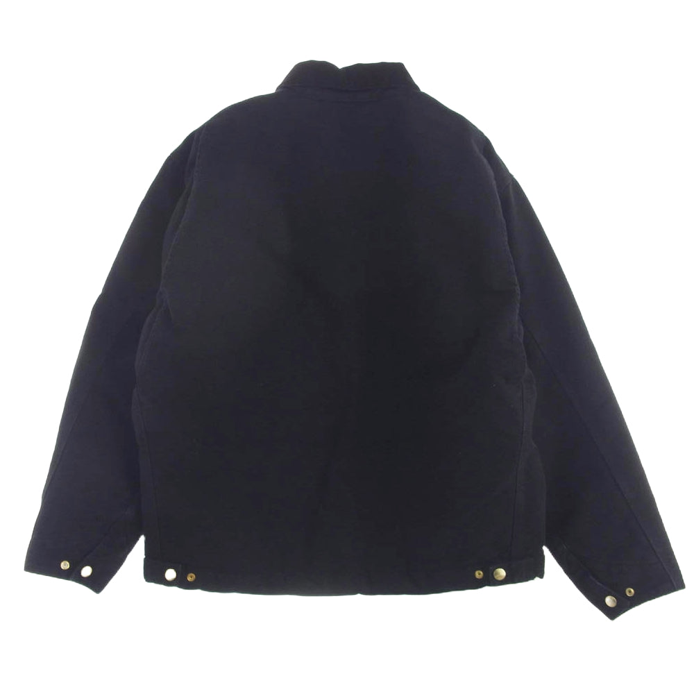 Carhartt カーハート I027358 11-18-1853-095-19-22 OG DETROIT JACKET 12oz ダックキャンバス生地 裏地キルトライナー デトロイト ワーク ジャケット ブラック系 XL【中古】