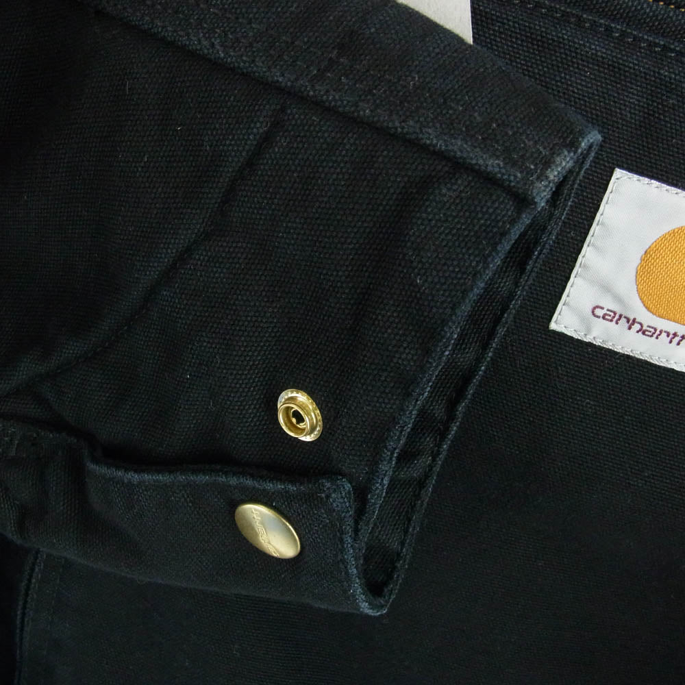 Carhartt カーハート I027358 11-18-1853-095-19-22 OG DETROIT JACKET 12oz ダックキャンバス生地 裏地キルトライナー デトロイト ワーク ジャケット ブラック系 XL【中古】