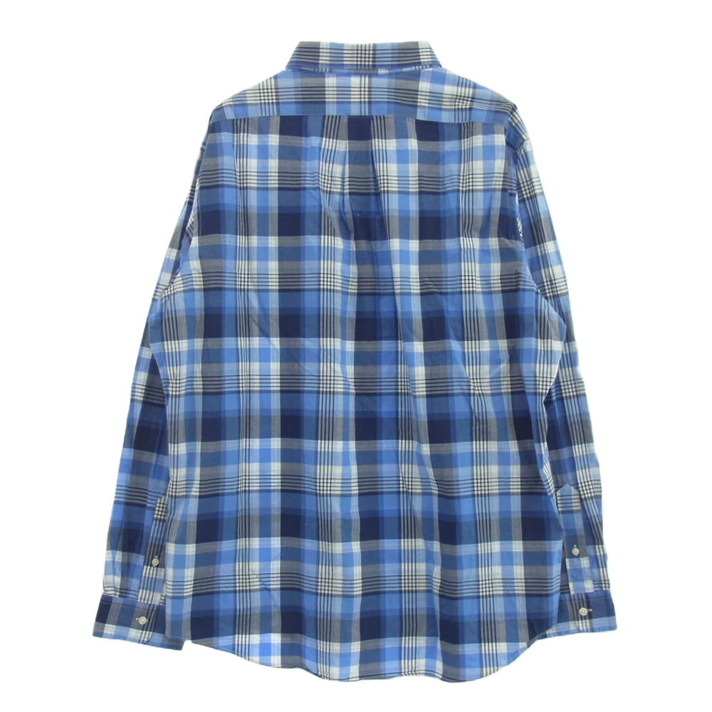 POLO RALPH LAUREN ポロ・ラルフローレン CLASSIC FIT クラシック フィット ギンガムチェック 長袖 シャツ ブルー系 XXL【中古】