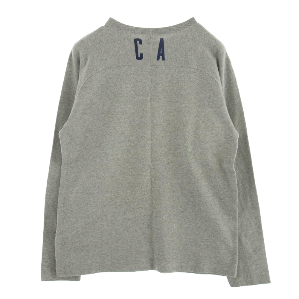 STANDARD CALIFORNIA スタンダードカリフォルニア フットボール ロゴ 7分丈  Tシャツ グレー系 M【中古】