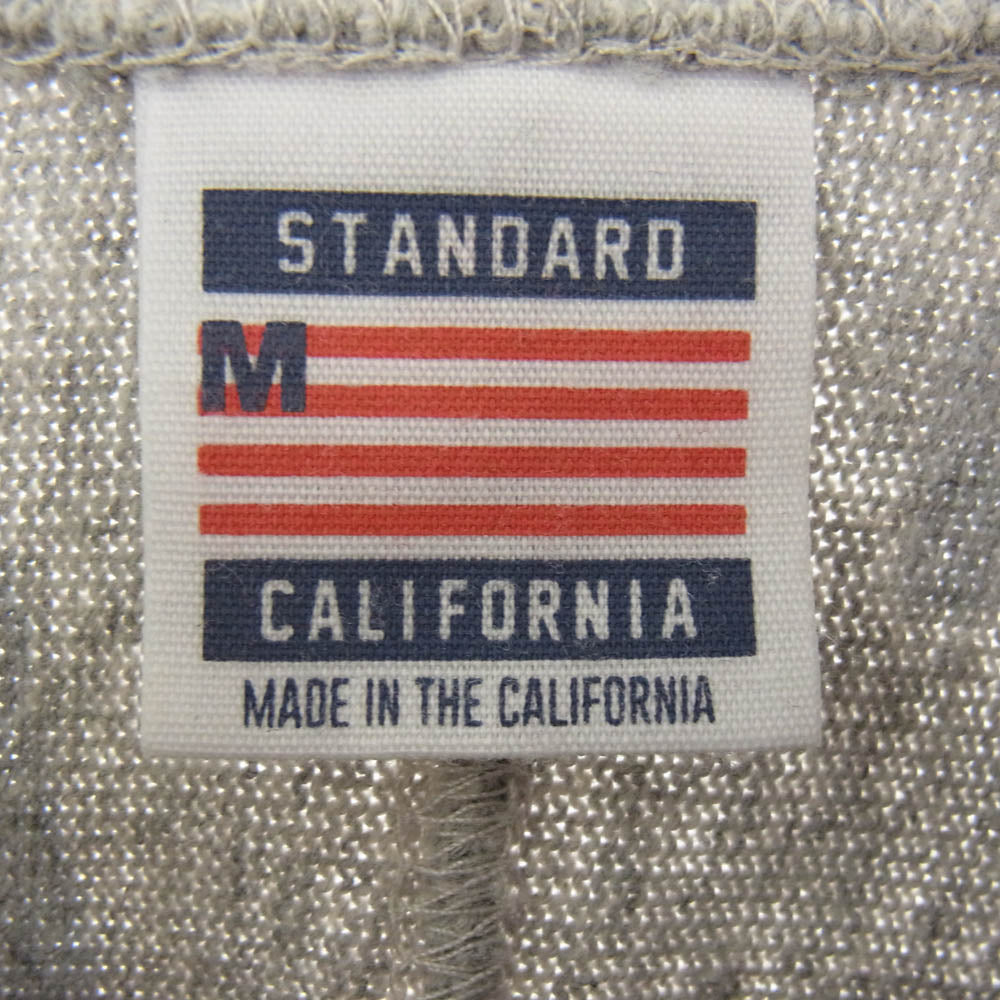 STANDARD CALIFORNIA スタンダードカリフォルニア フットボール ロゴ 7分丈  Tシャツ グレー系 M【中古】